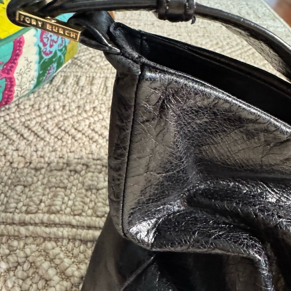 Tory Burch Glazed Distressed Leather Hobo Bag - Picture 6 of 7